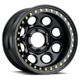 Raceline RT81 Rock 8 17x8in / 5x127 BP / -25mm Offset / 83.82mm Bore - Gloss Black Beadlock Wheel thumbnail 1