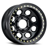 Raceline RT81 Rock 8 17x8in / 5x127 BP / -25mm Offset / 83.82mm Bore - Gloss Black Beadlock Wheel thumbnail 2