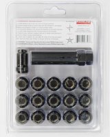 Raceline Spline Lug Nut Kit with Spline Key 12 x 1.5 - 16 Pack - Black thumbnail 2