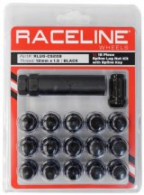 Raceline Spline Lug Nut Kit with Spline Key 12 x 1.5 - 16 Pack - Black thumbnail 3