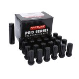 Raceline 9/16in Duplex Spline Black Lug Nuts (24 Pack) thumbnail 1
