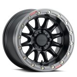 Raceline A14BG Alpha 17x7in/4x156 BP/40mm Offset/110.18mm Bore- Blk & Gunmetal Ring Beadlock Wheel thumbnail 4