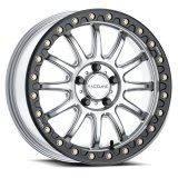 Raceline A14SB Alpha 15x10in/4x156 BP/10mm Offset/132.5mm Bore - Silver & Blk Ring Beadlock Wheel thumbnail 2
