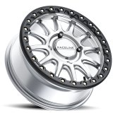 Raceline A14SB Alpha 15x10in/4x156 BP/10mm Offset/132.5mm Bore - Silver & Blk Ring Beadlock Wheel thumbnail 6