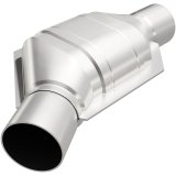 MagnaFlow Universal Catalytic Converter 2.25in Angled Inlet Front CA thumbnail 4