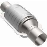 MagnaFlow Univ Conv 2in In/Out Ctr/Ctr Round 9in Body L x 5.125in W x 13in Overall L Single O2 Port thumbnail 8