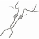 MagnaFlow 65-68 Chevy Impala All V8 Multiple Exit Options Crossmember-Back Perf Exhaust thumbnail 7