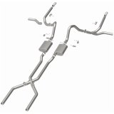 MagnaFlow 65-68 Chevy Impala All V8 Multiple Exit Options Crossmember-Back Perf Exhaust thumbnail 9