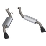 QTP 2016-2024 Chevrolet Camaro SS 6.2L QTP AR3 Dual Tip Axle Back Black Tips thumbnail 6