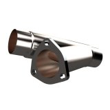 QTP 2.25in Weld-On QTEC Exhaust Cutout Y-Pipe thumbnail 2