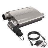 QTP 2.5in Weld-On 304SS Screamer Muffler w/Bolt-On QTEC Electric Cutout thumbnail 2