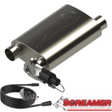 QTP 2.5in Weld-On 304SS Screamer Muffler w/Bolt-On QTEC Electric Cutout thumbnail 7