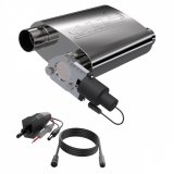 QTP 2.5in Weld-On 304SS Screamer Muffler Short Case w/Bolt-On QTEC Electric Cutout thumbnail 3