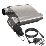 QTP 2.5in Weld-On 304SS Screamer Muffler Short Case w/Bolt-On QTEC Electric Cutout thumbnail 7