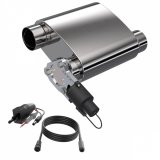 QTP 3in Weld-On 304SS Screamer Muffler Short Case w/Bolt-On QTEC Electric Cutout thumbnail 4