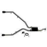 QTP 2019-2024 Ram 1500 QTP Screamer Split Rear Exit Cat Back Black Tips thumbnail 6