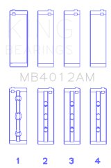 King Engine Bearings Toyota 5VZFE Crankshaft Main Bearing Set thumbnail 3