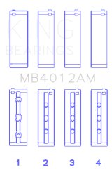 King Engine Bearings Toyota 5VZFE Crankshaft Main Bearing Set thumbnail 7