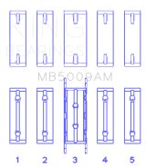 King Engine Bearings Ford Fiesta 1.25i (ZETEC) Crankshaft Main Bearing Set thumbnail 2