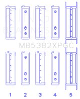King Engine Bearings Subaru EJ20/EJ22/ EJ25 (Including Turbo) Coated Crankshaft Main Bearing Set thumbnail 4