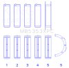 King Engine Bearings Ford 281 4.6L SOHC 16v Performance Main Bearing Set - Coated thumbnail 7