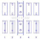 King Engine Bearings Mitsubishi G25B / 4G54 / 4G53 Crankshaft Main Bearing Set thumbnail 3