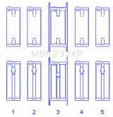 King Engine Bearings Nissan CA16DET/CA18DET/CA20ET (Size STD) Performance Main Bearing Set thumbnail 7
