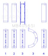 King Engine Bearings 97-07 Ford 2.5L/2.9L/3.0L (Size STD) Main Bearing Set thumbnail 5