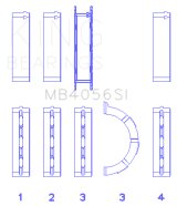 King Engine Bearings 97-07 Ford 2.5L/2.9L/3.0L (Size STD) Main Bearing Set thumbnail 7