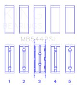 King Ford/Mazda Duratec 2.0/2.3 DOHC (Size 0.50) Silicon Bi-Metal Aluminum Main Bearing Set thumbnail 8