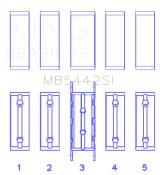King Ford/Mazda Duratec 2.0/2.3 DOHC (Size 0.75) Silicon Bi-Metal Aluminum Main Bearing Set thumbnail 3