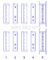 King Subaru EJ20/EJ22/EJ25 (For Thrust in #5 Position) Performance Main Bearing Set - Size STD thumbnail 8