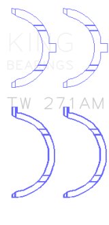 King Engine Bearings Nissan VQ20DE/VQ25DD/VQ25DE/VQ30DD/VQ30DE/VQ30DET/VQ35DE Thrust Washer Set thumbnail 2