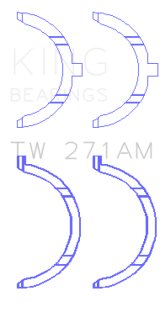 King Engine Bearings Nissan VQ20DE/VQ25DD/VQ25DE/VQ30DD/VQ30DE/VQ30DET/VQ35DE Thrust Washer Set thumbnail 3