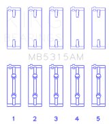 King Engine Bearings Mitsubishi 4G63T/4G64 (Size STD) Main Bearing Set thumbnail 7