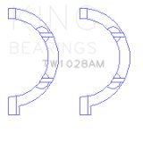King Engine Bearings Chrysler Pentastar 3.6L ERB V6 Thrust Washer Set thumbnail 3