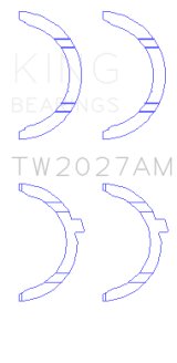 King Engine Bearings AUDI AAH, BUG, CCWA,CTBA Thrust Washer Set thumbnail 3