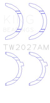 King Engine Bearings AUDI AAH, BUG, CCWA,CTBA Thrust Washer Set thumbnail 6