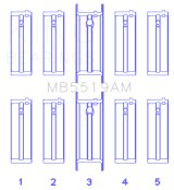 King Engine Bearings Daewoo/Opel/Vauxhall (Size STD) Main Bearing Set thumbnail 3