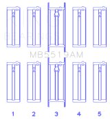 King Engine Bearings Daewoo/Opel/Vauxhall (Size STD) Main Bearing Set thumbnail 7