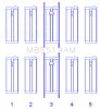 King Engine Bearings Daewoo/Opel/Vauxhall (Size 0.25) Main Bearing Set thumbnail 9