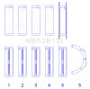 King Engine Bearings Ford 281CI 4.6L V8 (Size STD) Main Bearing Set thumbnail 9