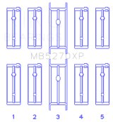 King Engine Bearings 03-05 Dodge Neon SRT4 2.4L Performance Main Bearing Set - Size STD thumbnail 2