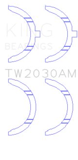 King Engine Bearings Toyota 1GR-FE Thrust Washer Set thumbnail 4
