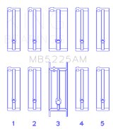 King Engine Bearings Mazda 626 F8 (Size STD) Main Bearing Set thumbnail 2