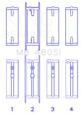 King Engine Bearings Buick V6 Main Bearing Set thumbnail 5