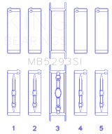 King GM 294/325/345/364CI 4.8/5.3/5.7/6.0L L20/LS1/LS2/LS4/LS6 (Size 001) Main Bearing Set thumbnail 2
