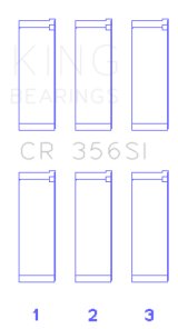 King Engine Bearings Smart M 132.910/930 (Size +0.25mm) Connecting Rod Bearing Set thumbnail 3