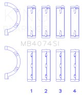King Engine Bearings Chrysler 2.7L (Size +0.75mm) Main Bearing Set thumbnail 4