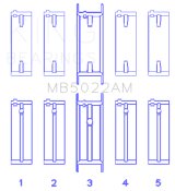 King Engine Bearings Hyundai G4Ed/G4Ae/G4Fk (Size +0.25mm) Main Bearing Set thumbnail 4